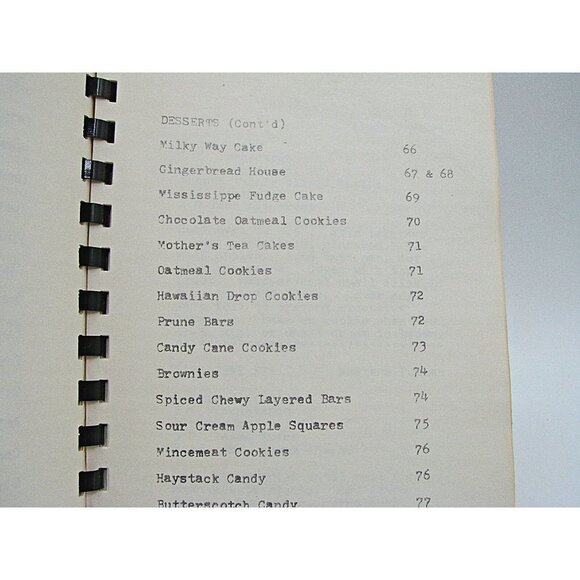 1977 Tasting Tea Recipes Spiral Bound Handmade LHS Band Boosters Cookbook - Picture 7 of 8